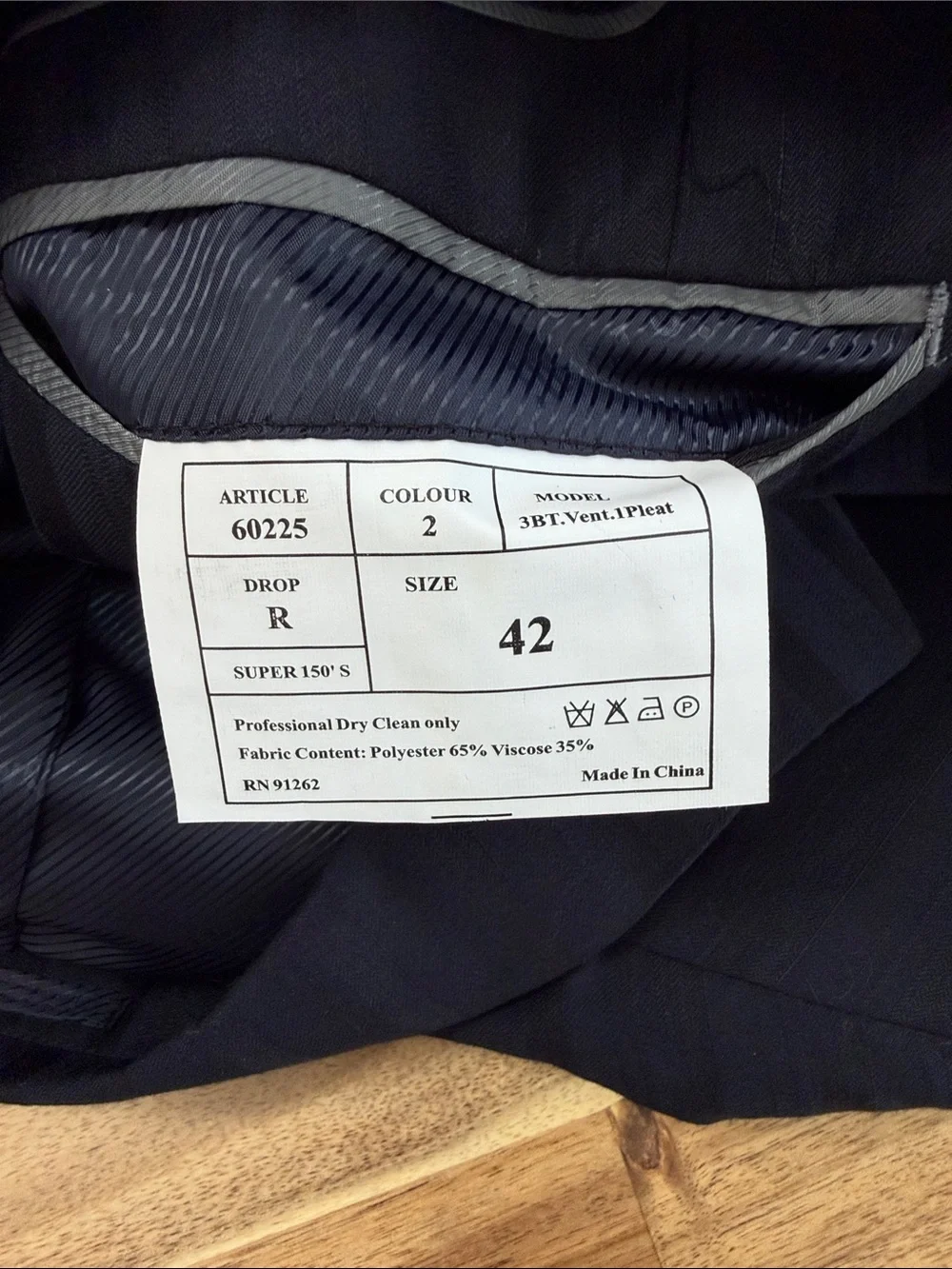 Giorgio Fiorelli Milano Italy Super 150’s Wool Suit Set